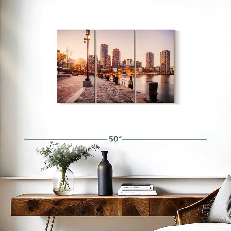 Sebbie Boston Harbor Lights, 20" H x 33" W