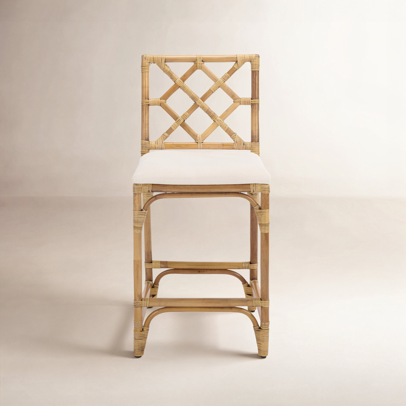 Peoria Barstool with Cushion, Honey Brown Wash