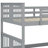 Full Over Full Bunk Bed With Ladder - Sturdy Wood Frame & Safety Guardrails-1585901679