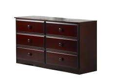 Commode double 6 tiroirs Alayna, Cappuccino