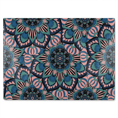 Mandalas Pattern Glass Chopping Board