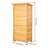 Outdoor Wooden Storage Shed Waterproof Garden Tool Metal Shed with Lock 31.5x63.8 inch