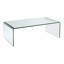 Table basse 24 "en verre transparent