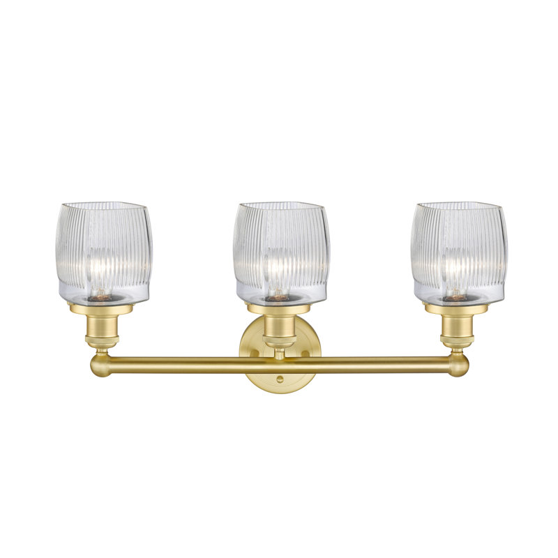 Éclairage pour meuble-lavabo à 3 lumières à intensité variable Keenan, Or satiné