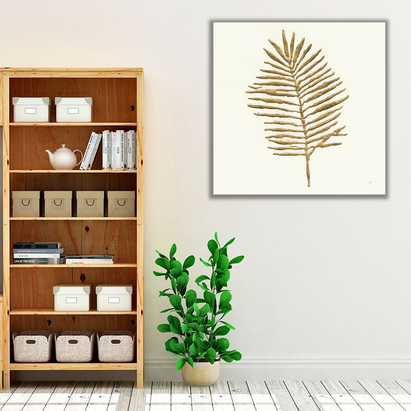 «Gilded Palm II», reproduction d'art sur toile, H 24 po x l 24 po