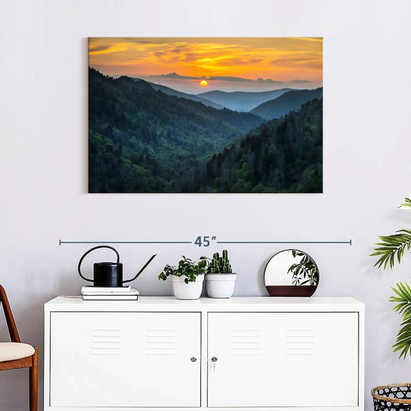 «Smoky Mountains National Park», reproduction sur toile, H 24 po x l 36 po x P 1,25 po