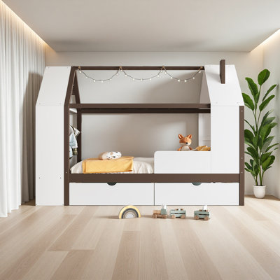 Lit plateforme simple avec tiroirs