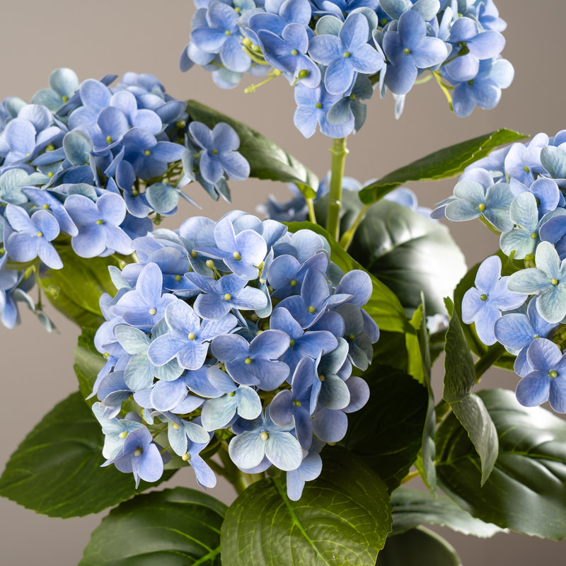 53cm Faux Real Touch Blue Hydrangea