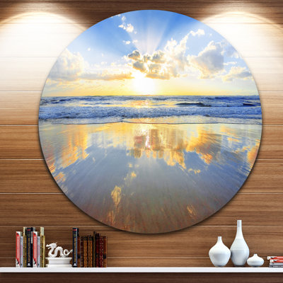 Risa Blue Sky and Clouds Mirrored in Sea' Photograph