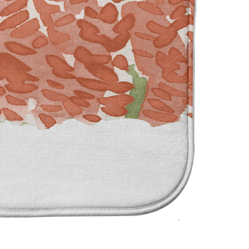 Tapis pour salle de bain Louque, l 24 po x L 36 po, Pêche