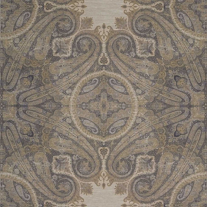 Elswick Paisley Wallpaper, Blue Umber