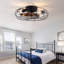 Nouveau ventilateur de plafond de 19 pouces avec moteur à courant continu réversible à 8 vitesses et 8 pales pour chambre à coucher