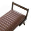 Banc de style Mid-Century moderne avec pieds en noyer et repose-pieds cannelé pour un usage polyvalent, confortable et élégant