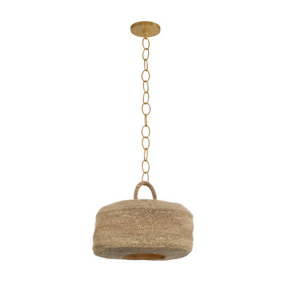 Troy Lighting Ferrando 15 inch wide 1 Light Pendant in Patina Brass