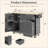 Creg Rolling Mobile Kitchen Island Cart with Drop-Leaf Top, Pull-Out Storage, and Locking Casters-1799096569
