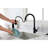 Modern Pull-Out Spray Kitchen Faucet In Matte Black, Stainless Steel Material For Long-Lasting Use And Style With Pull Out Spray, Black Steel, Single Easy Control Of Water Flow Temperature