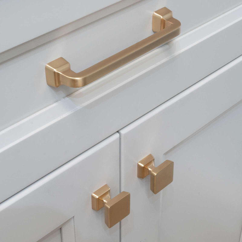 Poignées d'armoire de cuisine 5 po Modket, Bronze champagne brossé