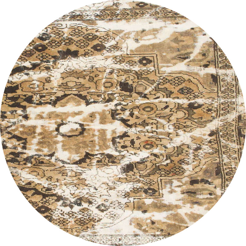 Stannards Abstract Indoor Rug, Round 8'