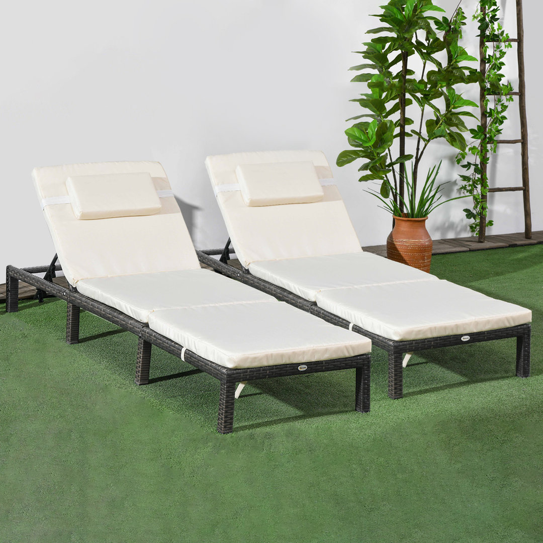 Azyrah 195cm Long Double Sun Lounger