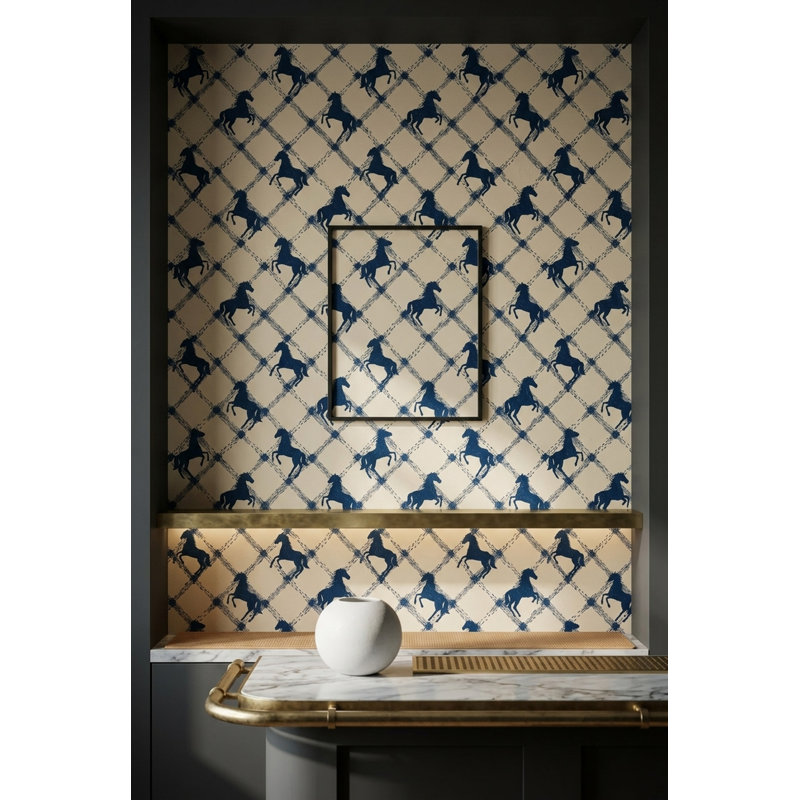 Papier peint double cheval, Textured Non-Pasted