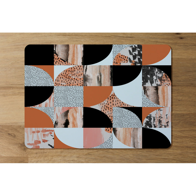 Biller Polyester-Coated Hardboard Geometric Rectangle Placemat