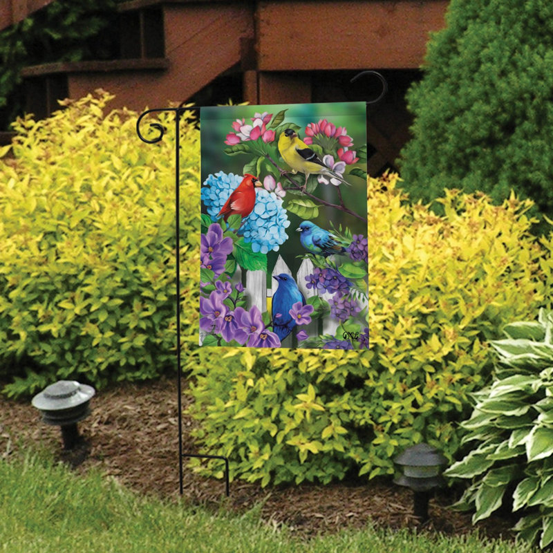 Drapeau de jardin Feathered Friends Spring
