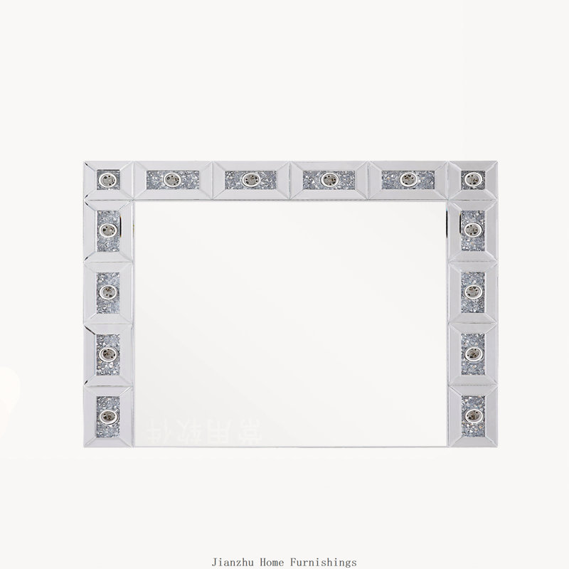 Noralie Mirrored and Faux Diamonds Accent Mirror