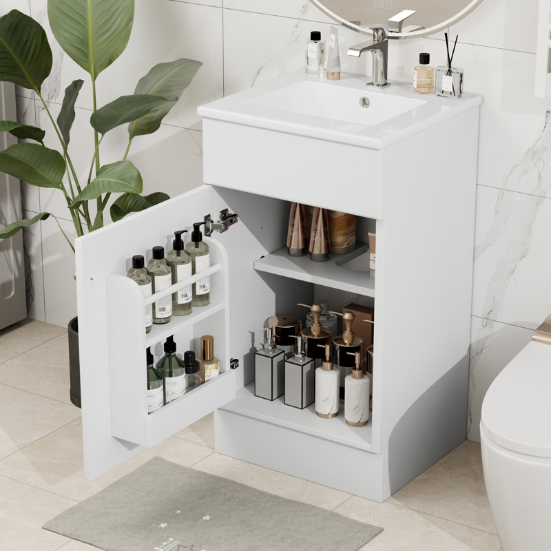 Hawi 18" Bathroom Vanity, White
