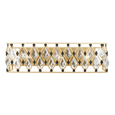 Windsor Vanity Light - 23.75"W - French Gold/Matte Black