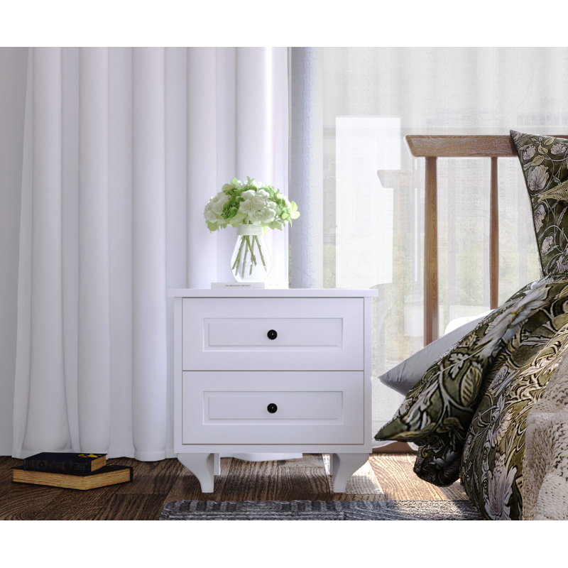Anyelis 45cm W Manufactured Wood Bedside Table