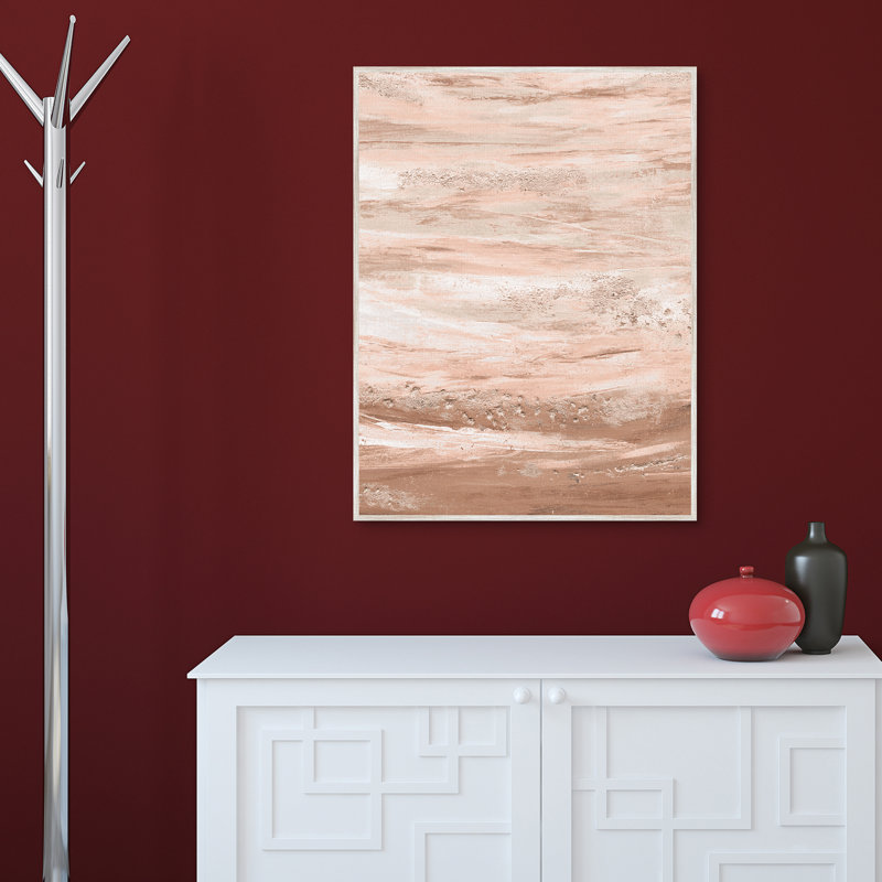 «Neutral Abstract 1» par Willowbrook, art mural encadré