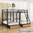 Kirkbride Kids Bunk Bed with Drawers -1378345729