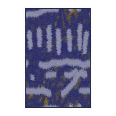 Tapis de zone mauve à motifs