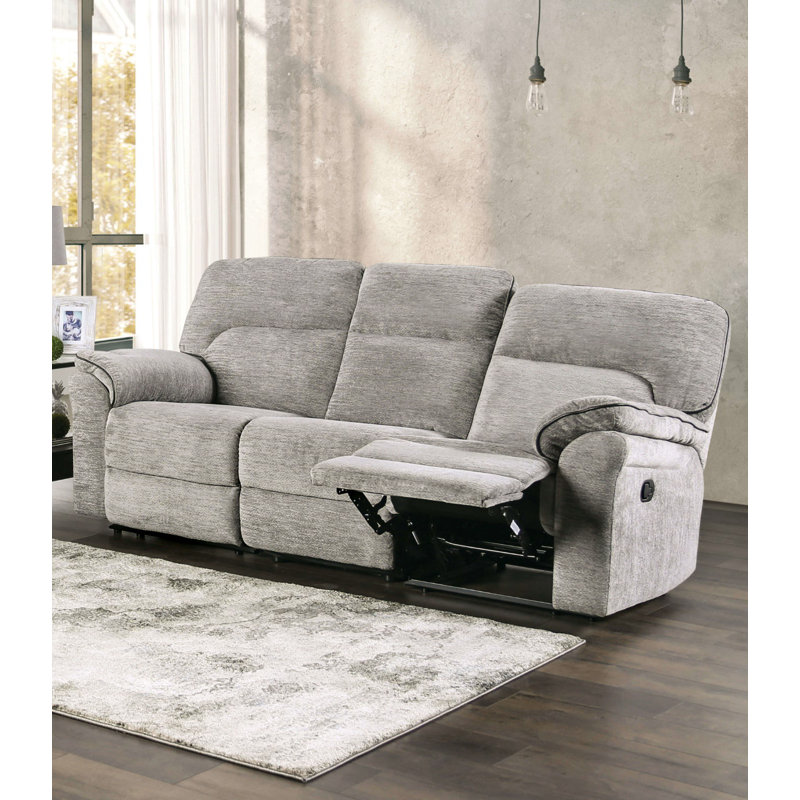 88.4" W Transitional Sofa, Light Gray Fabric