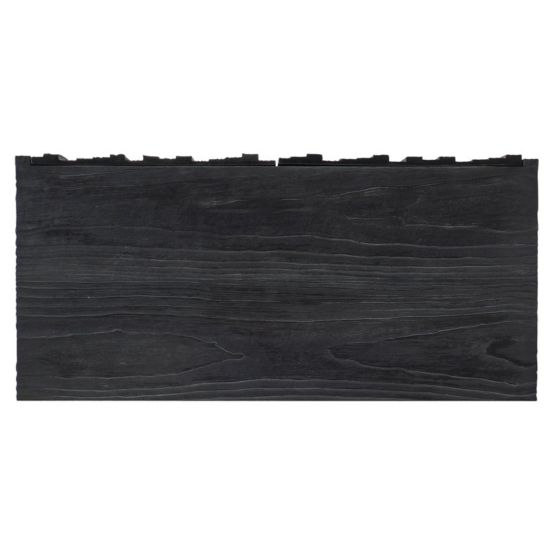 Chapman Black Pine Veneer Sideboard with Pewter Base