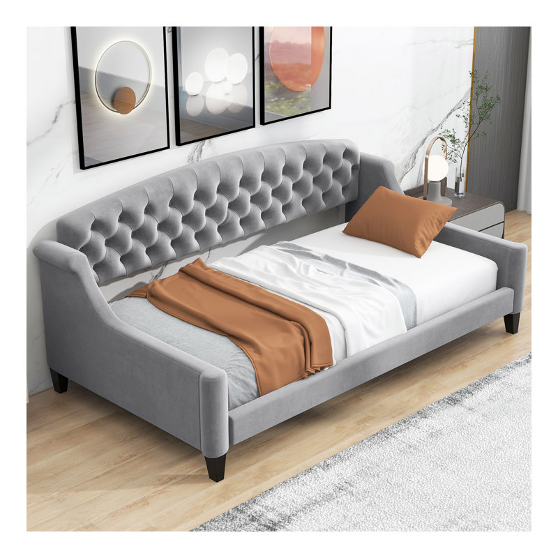 Lit de jour Modern Luxury, Lit simple, Gris