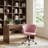 Adjustable Velvet Upholstered Vanity Chair With Seashell Shaped Back And Smooth Rolling Wheels For Bedroom Dressing Room Makeup Area