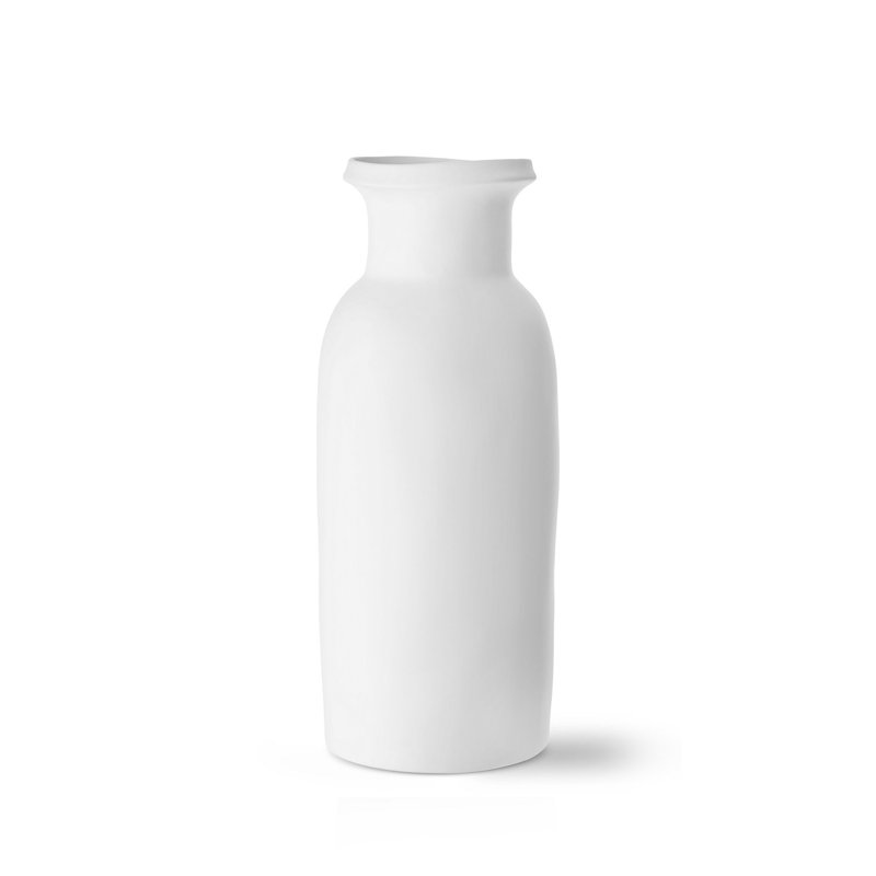 Elegant Ceramic Floor Vase, White, 9.4 x 9.4 x 19.7 inches | 100% High-Quality Ceramic, Perfect for Home Decor | Stylish Accent for Living Room, Entryway, or Office | Durable and Timeless Design