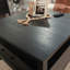 Table basse Coastal avec tiroir spacieux, finition noire