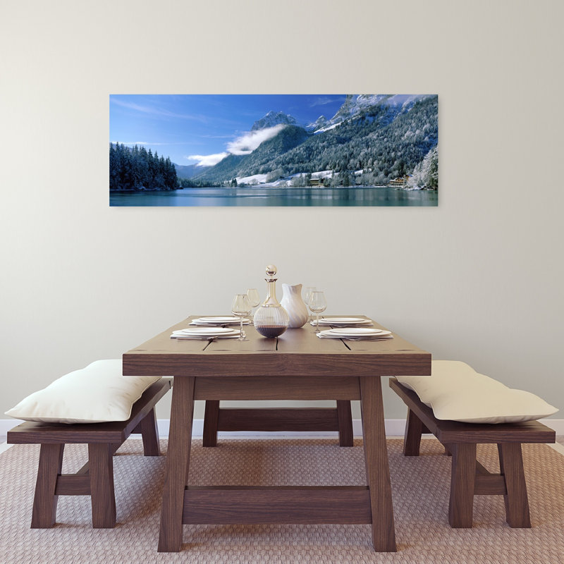 Hinter See, Bavière, Allemagne, forêt contemporaine abstraite, art mural, H 48 po x l 16 po