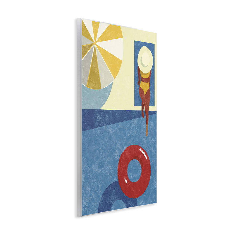 «Summer Poolside Girl» par Victoria Barnes, H 19 po x l 13 po