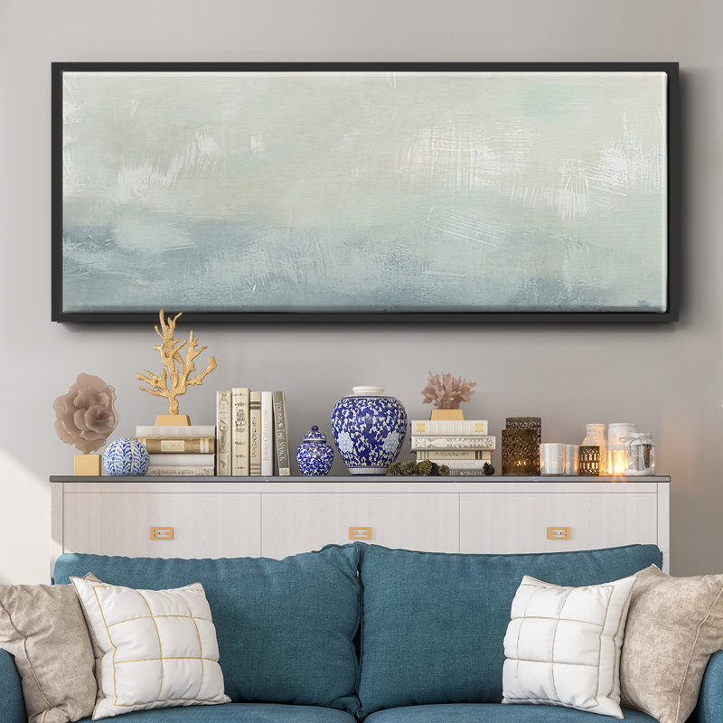 Tone Scape VI- Framed Canvas, 8" H x 20" W