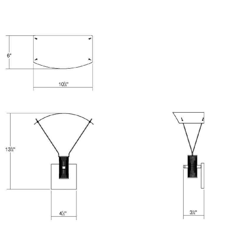 Suspenders® 1 - Light Armed Sconce