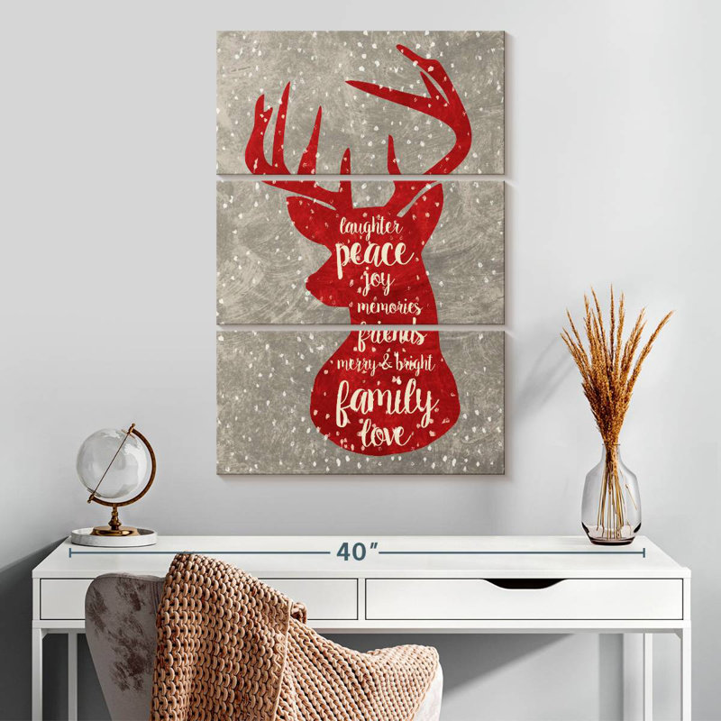 Lelend Red Xmas Deer, 32" H x 20" W
