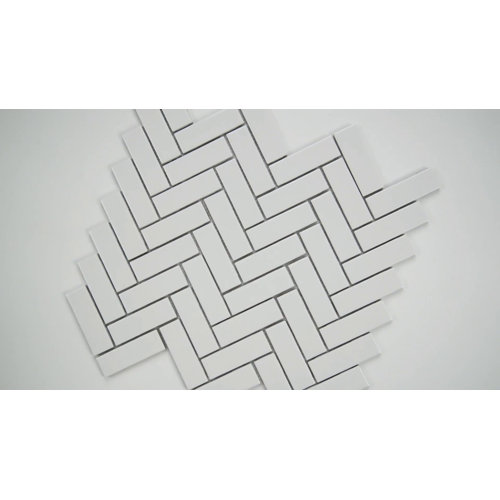 Domino 1" x 3" Porcelain Herringbone Mosaic Wall & Floor Tile