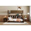 Lit simple superposé au-dessus de grand lit simple avec armoires de rangement et ports USB-1219647912-1219647913