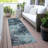 Machine Washable Indoor/Outdoor Xhevrie Teal Rug-111925036