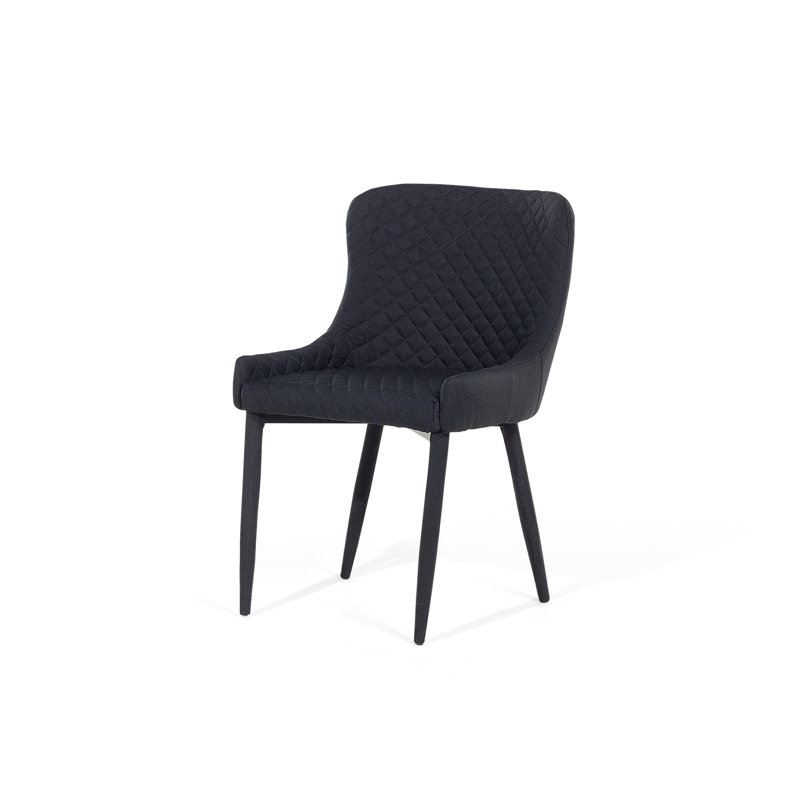 Craighead 41cm H Upholstered Side Chair in Grey, Black