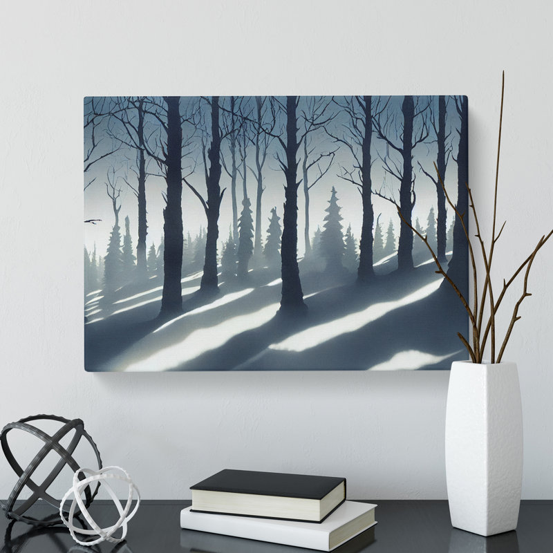 Peaceful Winter Forest - Wrapped Canvas, 50cm H x 76cm W x 3cm D