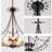 6 Light Dimmable Elegant Black Crystal Chandelier